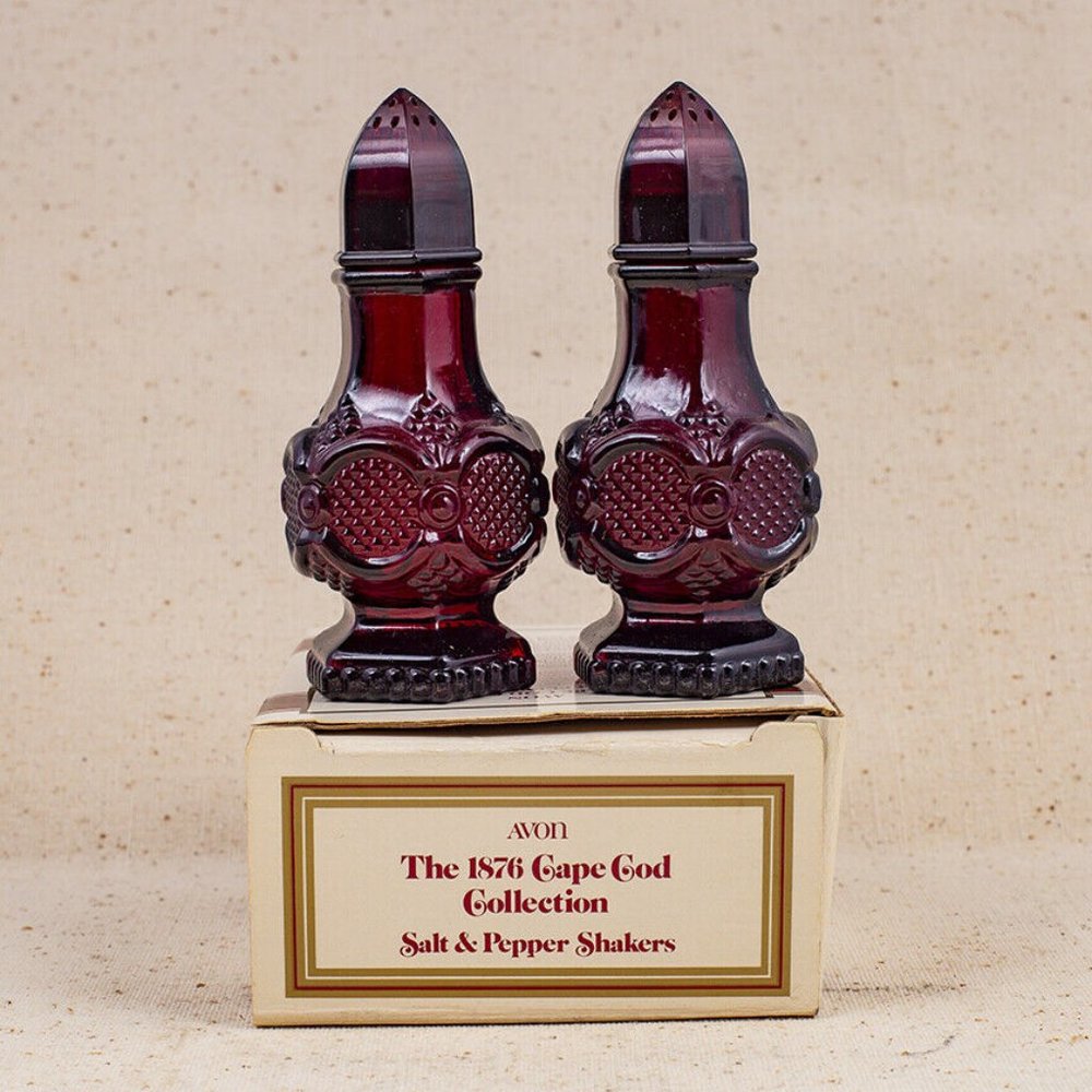 Avon Ruby Cape Cod Salt & Pepper Shakers